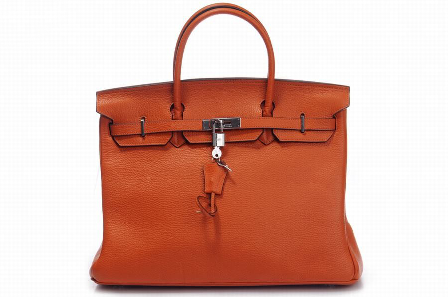 Hermes Handbags Gold Litchi Cow Leather Orange Hermes Handbags Gold Litchi Cow Leather Orange